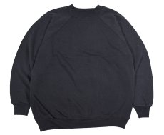 画像1: Used Hanes Raglan Sleeve Blank Sweat Shirt Black made in USA (1)