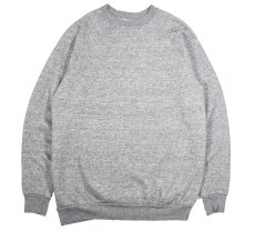 画像1: Used Tultex Raglan Sleeve Blank Sweat Shirt Grey made in USA (1)