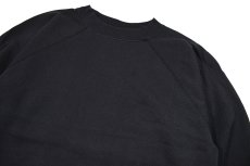 画像2: Used Hanes Raglan Sleeve Blank Sweat Shirt Black made in USA (2)