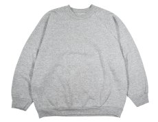 画像1: Used Fruit of the Loom Raglan Sleeve Blank Sweat Shirt Grey (1)