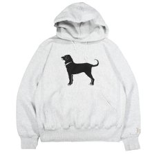 画像1: Used The Black Dog Pullover Sweat Hoodie Ash made in USA (1)