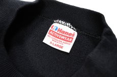 画像4: Used Hanes Raglan Sleeve Blank Sweat Shirt Black made in USA (4)