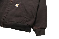 画像3: Used Carhartt Zip Sweat Hoodie Fade Brown (3)