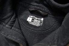 画像4: Used Carhartt Quarter Zip Sweat Hoodie Fade Black (4)