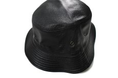 画像2: Winner Caps Leather Bucket Hat Black (2)