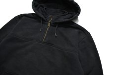 画像2: Used Carhartt Quarter Zip Sweat Hoodie Fade Black (2)