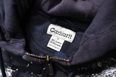 画像4: Used Carhartt Painted Zip Sweat Hoodie Navy (4)