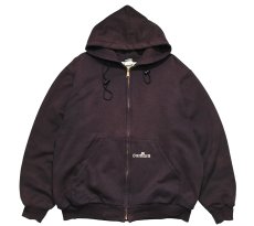 画像1: Used Carhartt Zip Sweat Hoodie Fade Black (1)