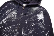 画像2: Used Carhartt Painted Zip Sweat Hoodie Navy (2)