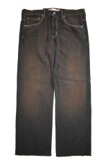 画像1: Deadstock Levi's 569 Denim Pants Cut Off Reactive Dye Brown リーバイス (1)