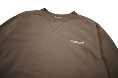 画像2: Used Carhartt Crew Neck Sweat Shirt Brown (2)