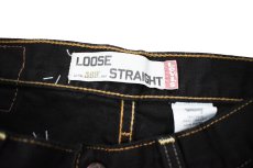 画像6: Deadstock Levi's 569 Denim Pants Cut Off Over Dye Black リーバイス (6)