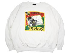 画像1: Used Raglan Sleeve Print Sweat Shirt "Flyboy" made in USA (1)