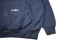 画像3: Used Carhartt Pullover Sweat Hoodie Fade Navy (3)