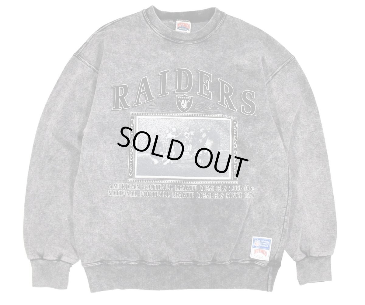 画像1: Used Print Sweat Shirt "Raiders" made in USA (1)