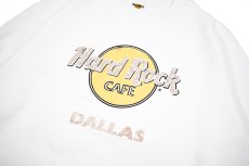 画像2: Used Raglan Sleeve Print Sweat Shirt "Hard Rock Cafe ,Dallas" made in USA (2)