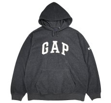 画像1: Used Gap Pullover Fleece Hoodie Charcoal (1)