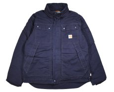 画像1: Used Carhartt FR Full Swing Quick Duck Zip Jacket Navy (1)