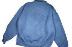 画像5: Used Jerzees Quarter Zip Blank Sweat Shirt Over Dye Indigo made in USA (5)