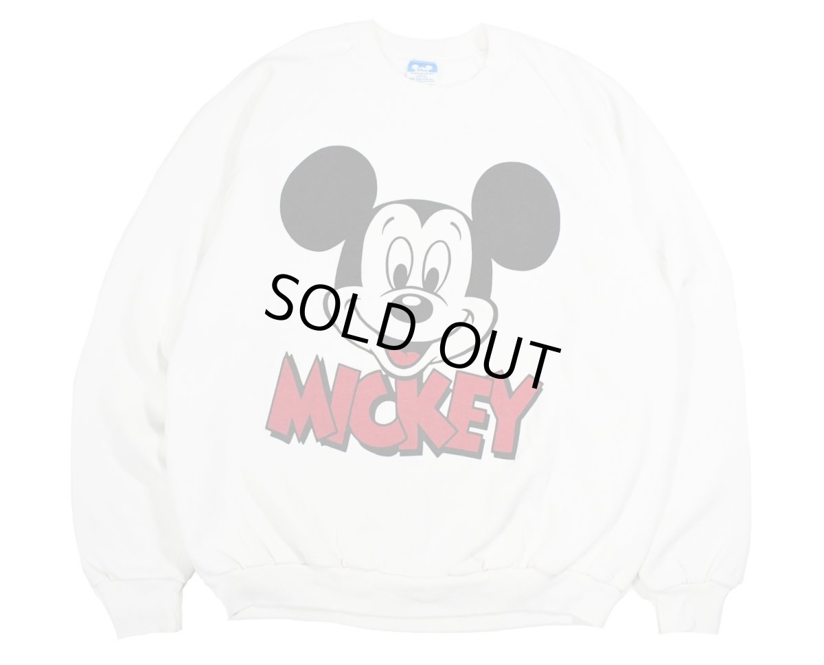 画像1: Used Disney Raglan Sleeve Print Sweat Shirt made in USA (1)