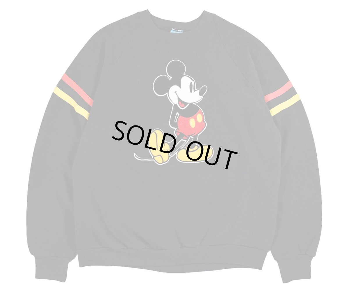 画像1: Used Disney Raglan Sleeve Print Sweat Shirt made in USA (1)