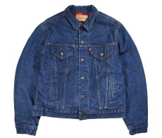 画像1: 80's Used Levi's 70411 Flannel Lined Denim Trucker Jacket made in USA (1)