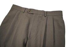 画像2: Used Lauren Ralph Lauren Pleated Slacks Dark Khaki (2)