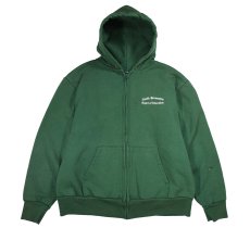 画像1: Used Camber Zip Sweat Hoodie Green "South Brunswick Board of Education" made in USA (1)