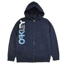 画像1: Used Oakley Zip Sweat Hoodie Navy (1)