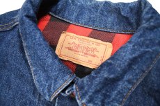 画像4: 80's Used Levi's 70411 Flannel Lined Denim Trucker Jacket made in USA (4)