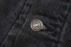 画像4: Used Plain Pockets by JC Penny Flannel Lined Denim Trucker Jacket Black (4)