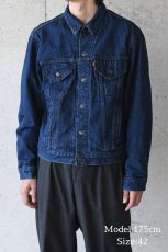 画像10: 80's Used Levi's 70411 Flannel Lined Denim Trucker Jacket made in USA (10)