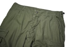 画像2: 60s Used Us Army Cotton Poplin Non Rip Jungle Fatigue Pants Olive (2)