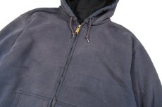 画像2: Used Carhartt Zip Sweat Hoodie Fade Navy (2)