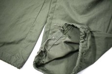 画像4: 60s Used Us Army Cotton Poplin Non Rip Jungle Fatigue Pants Olive (4)