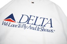 画像2: Used Raglan Sleeve Print Sweat Shirt "Delta" made in USA (2)