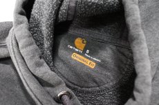 画像6: Used Carhartt Painted Pullover Sweat Hoodie Charcoal (6)