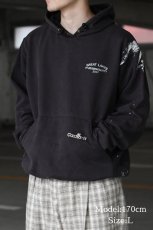 画像8: Used Carhartt Painted Pullover Sweat Hoodie Fade Black (8)