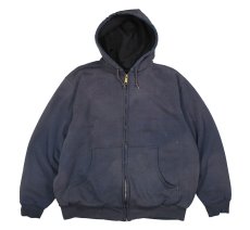 画像1: Used Carhartt Zip Sweat Hoodie Fade Navy (1)