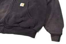 画像3: Used Carhartt Zip Sweat Hoodie Fade Black (3)