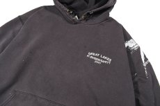 画像2: Used Carhartt Painted Pullover Sweat Hoodie Fade Black (2)