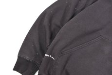 画像4: Used Carhartt Painted Pullover Sweat Hoodie Fade Black (4)