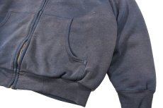 画像3: Used Carhartt Zip Sweat Hoodie Fade Navy (3)