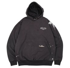 画像1: Used Carhartt Painted Pullover Sweat Hoodie Fade Black (1)