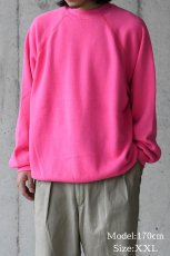 画像5: Used Sweats Appeal by Tultex Raglan Sleeve Blank Sweat Shirt Pink made in USA (5)