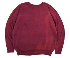 画像1: Used Pannill Raglan Sleeve Blank Sweat Shirt Fade Burgundy made in USA (1)