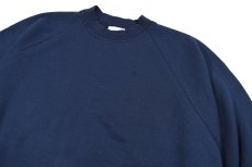 画像2: Used Fruit of the Loom Raglan Sleeve Blank Sweat Shirt Navy (2)