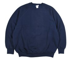 画像1: Used Sturdy Sweats by Lee Raglan Sleeve Blank Sweat Shirt Navy made in USA (1)