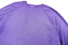 画像2: Used Raglan Sleeve Blank Sweat Shirt Fade Purple (2)