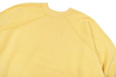 画像2: Used Raglan Sleeve Blank Sweat Shirt Yellow made in USA (2)